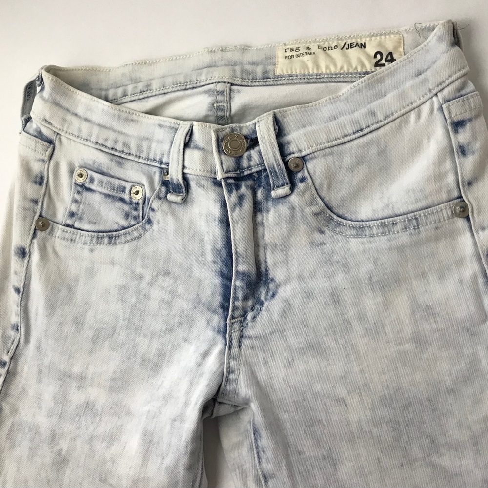 Rag & Bone Bleach Out Skinny Jeans Sz 24